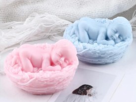 Molde silicona bebe durmiendo